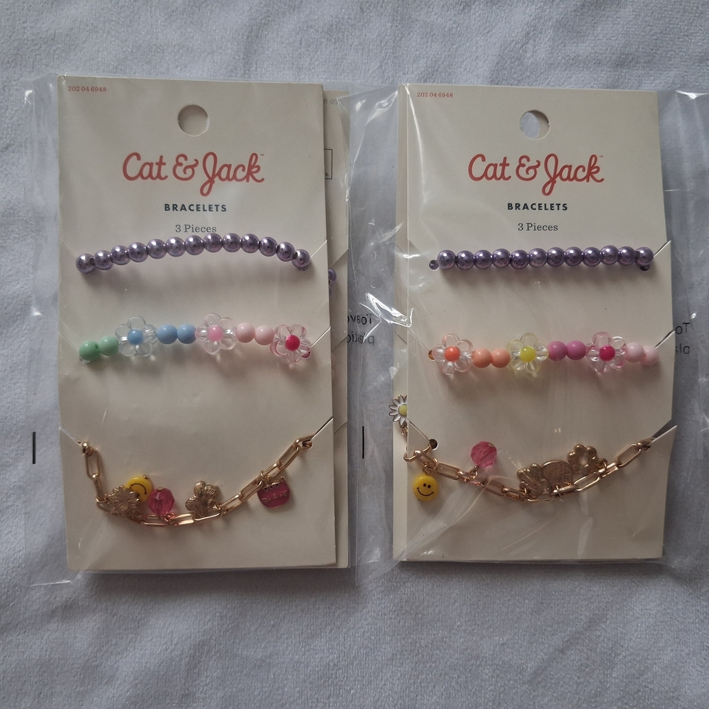 4 Cat & Jack Kids' Multicolor Bracelet Sets